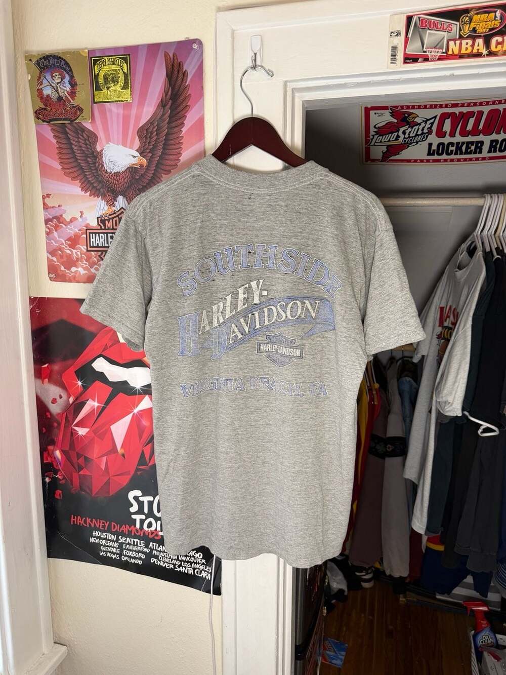 Vintage 90s Harley Davidson Southside Faded Biker T-Shirt Men's Large